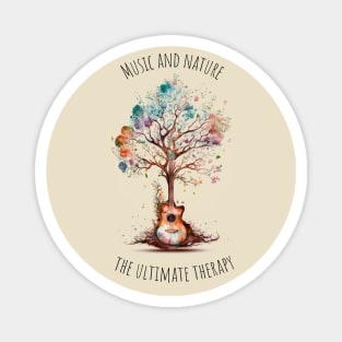 Acoustic Guitar Tree of Life |Gift for Guitar Player | Nature Guitarist | Motivational quotes Magnet